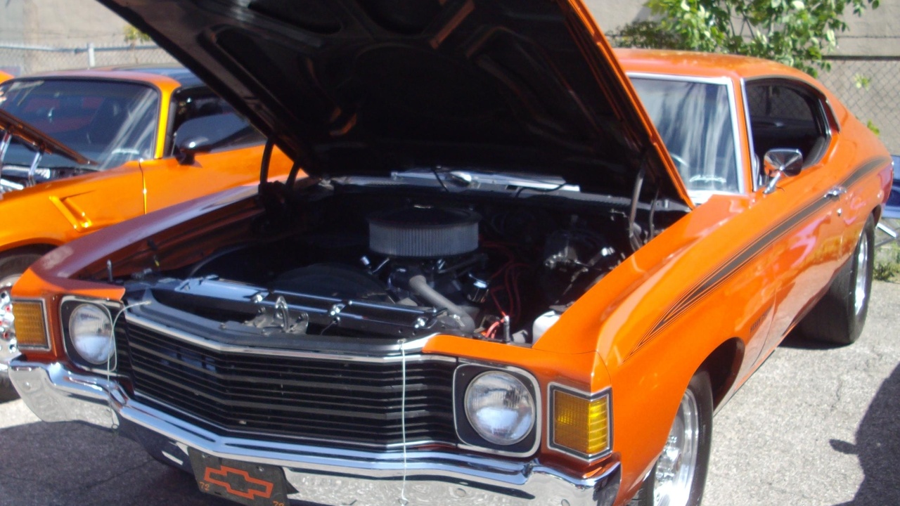 1972 American muscle cars lineup including Chevelle and Camaro