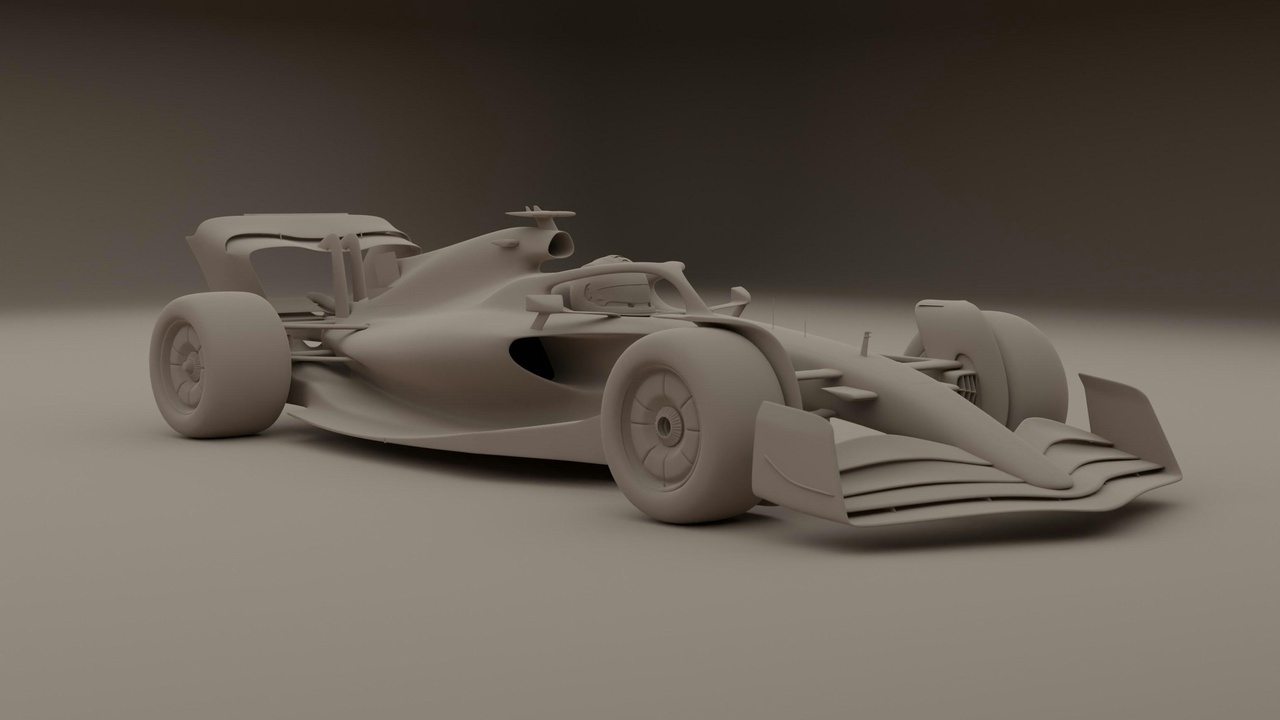 Aerodynamic front splitter and rear diffuser on a race-prepped car