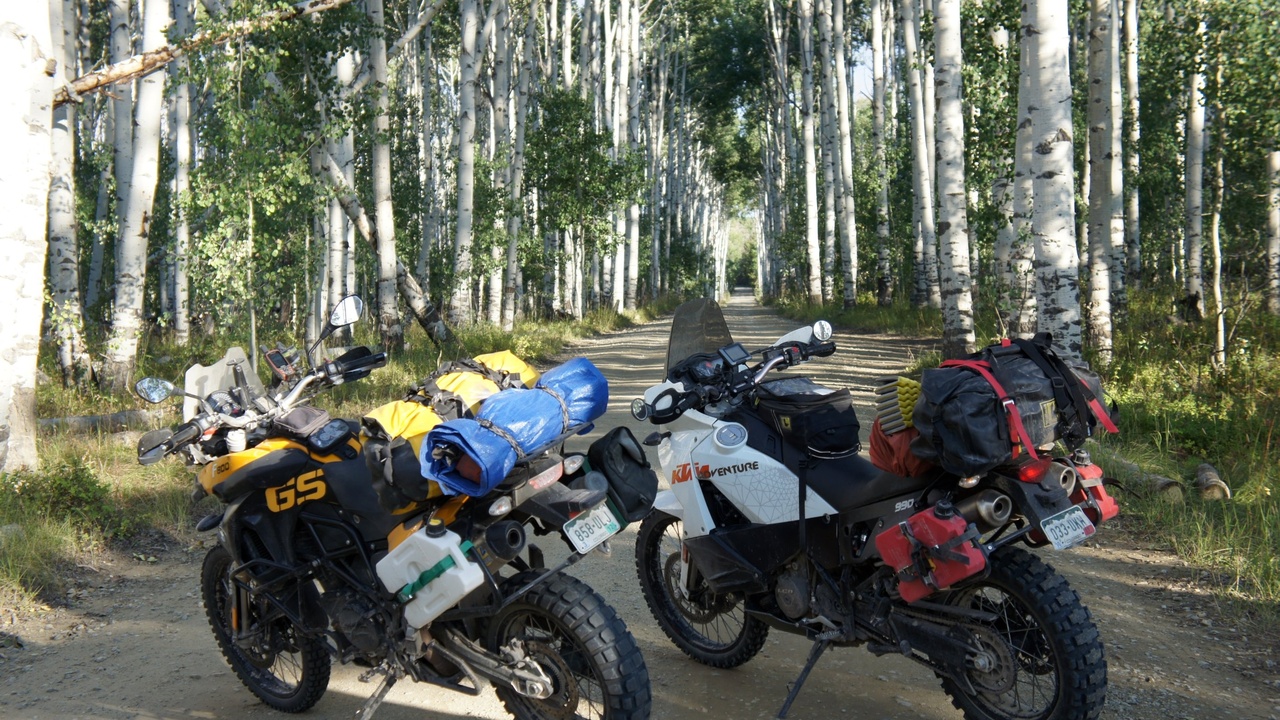 2011 adventure motorcycles on scenic road