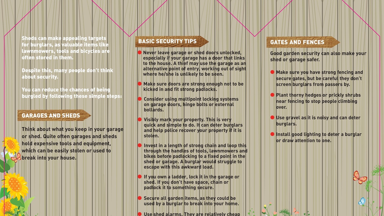 Locked garage with car inside and security camera illustrating protection.