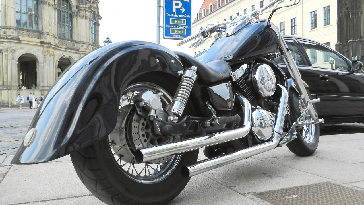 2011 classic and cruiser motorcycles parked