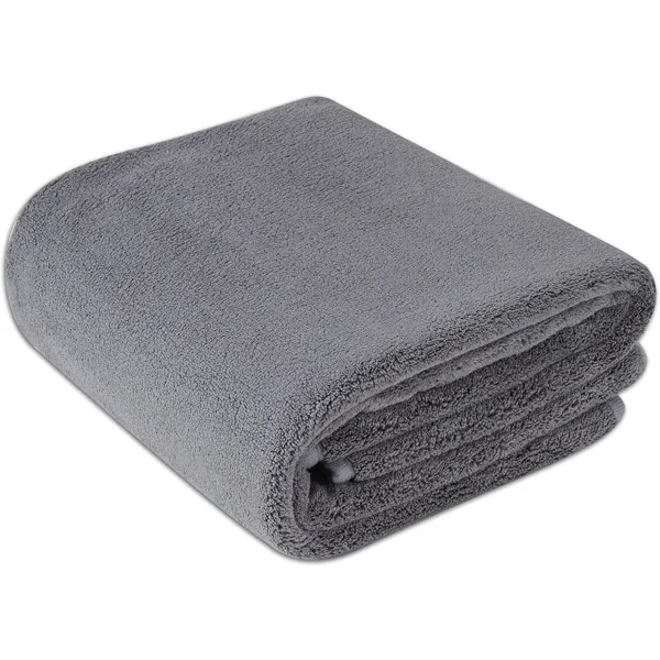 Amazon Basics gray microfiber car drying towel folded