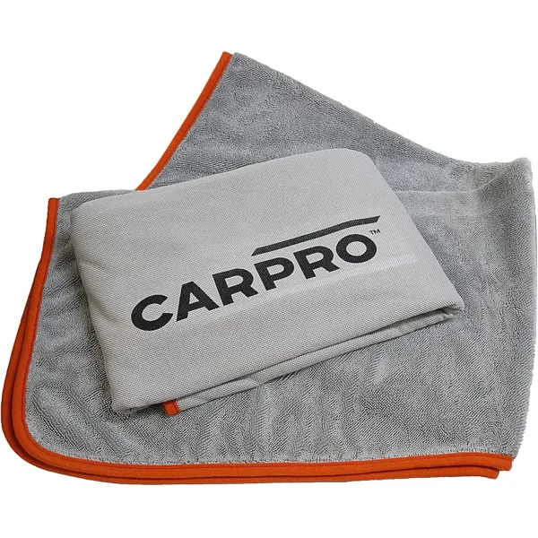 CarPro DHydrate gray drying towel with orange edge