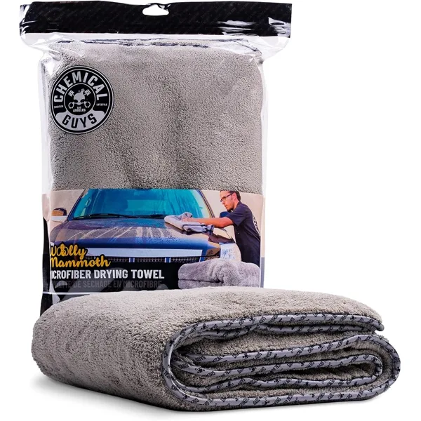 Chemical Guys Woolly Mammoth microfiber drying towel in its package