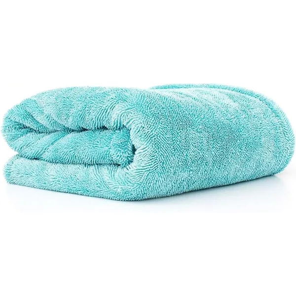 The Rag Company Liquid8r twisted loop drying towel in aqua blue