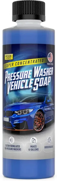 Bottle of Mission Automotive car wash soap concentrate